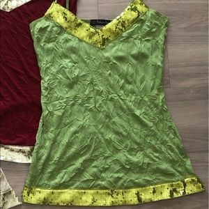 💥2/20💥 Green tank with sequin detail